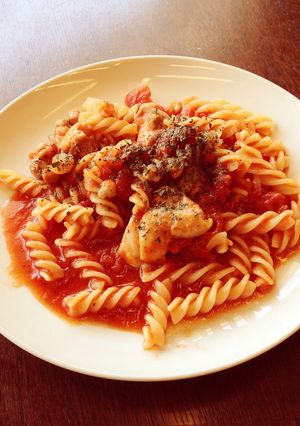 手早く満腹★とりとトマトのフジッリ-レシピのメイン写真