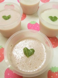 いちごみるく寒天-レシピのメイン写真