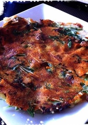 カリカリチーズと水菜のチヂミ風-レシピのメイン写真