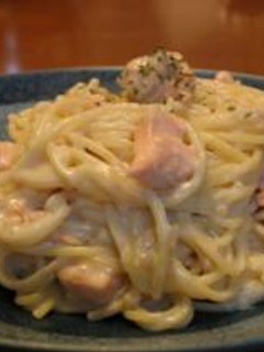 15分で出来る!鮭のクリームパスタ-レシピのメイン写真