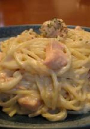 １５分で出来る！鮭のクリームパスタ-レシピのメイン写真
