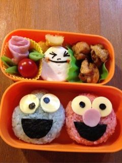 エルモANDクッキーモンスターキャラ弁★-レシピのメイン写真