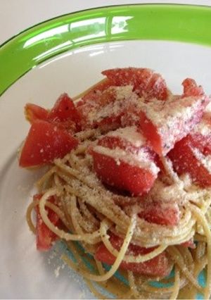 簡単！トマトと粉チーズの冷製パスタ-レシピのメイン写真