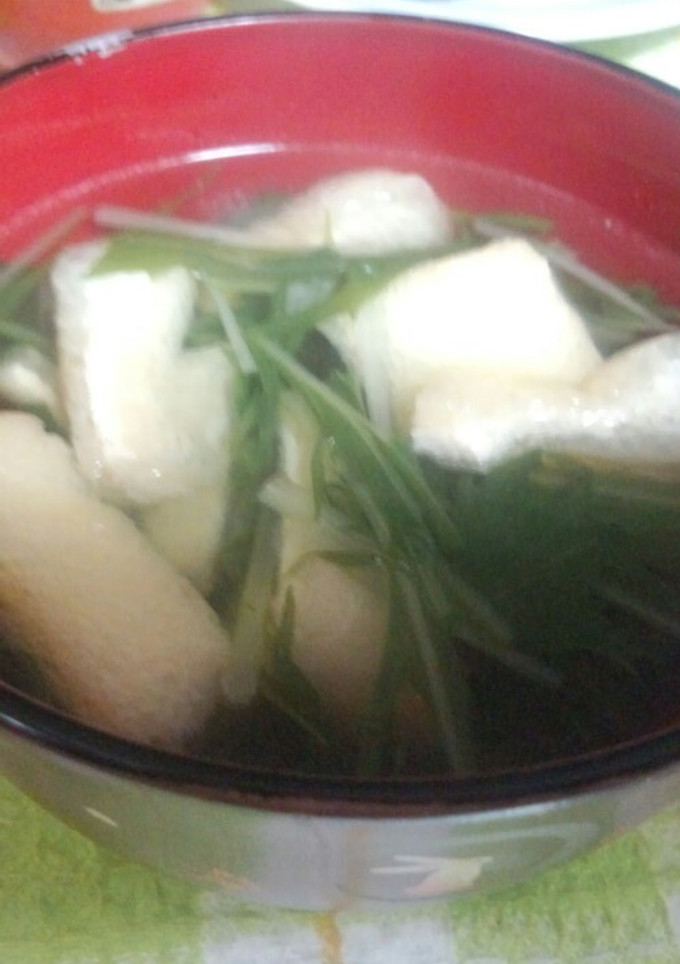 簡単♪おもちと水菜のスープ-レシピのメイン写真