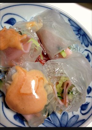 海藻麺生春巻き♡こども用-レシピのメイン写真