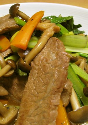 牛肉と小松菜の牡蠣油炒め-レシピのメイン写真