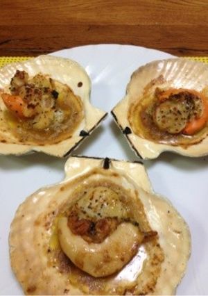 グリルで☆殻付きホタテのバター醤油焼き-レシピのメイン写真
