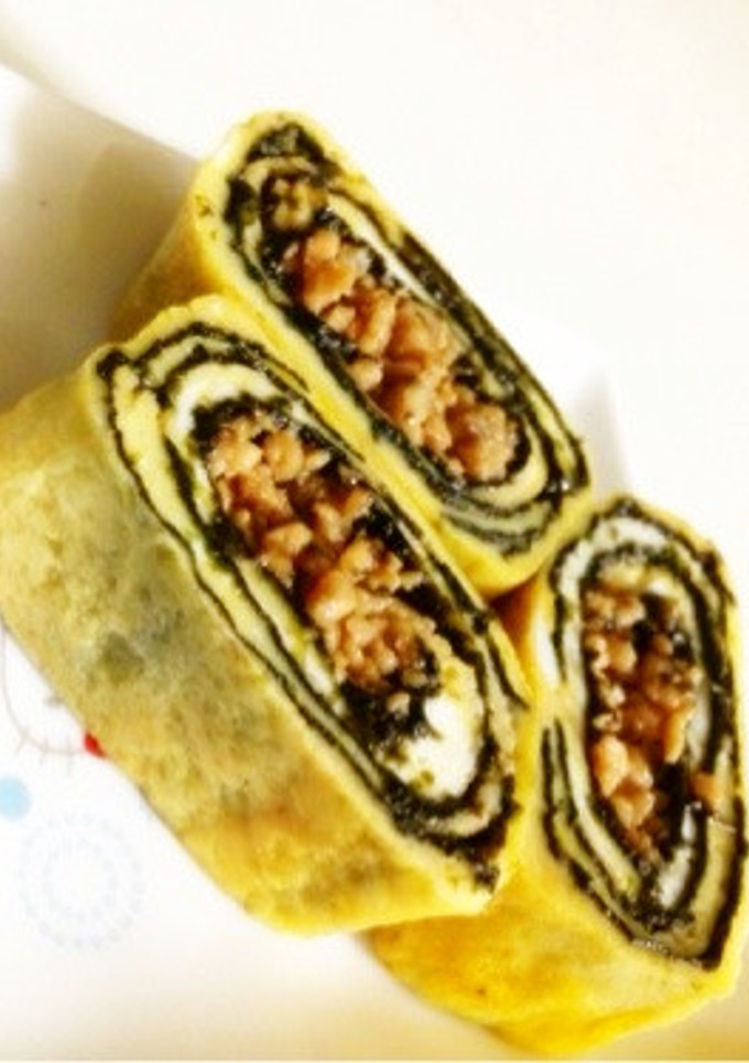 簡単！お弁当にそぼろの卵焼き♥︎-レシピのメイン写真