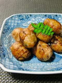 肉巻きおにぎり☆塩こんぶ&木の芽-レシピのメイン写真