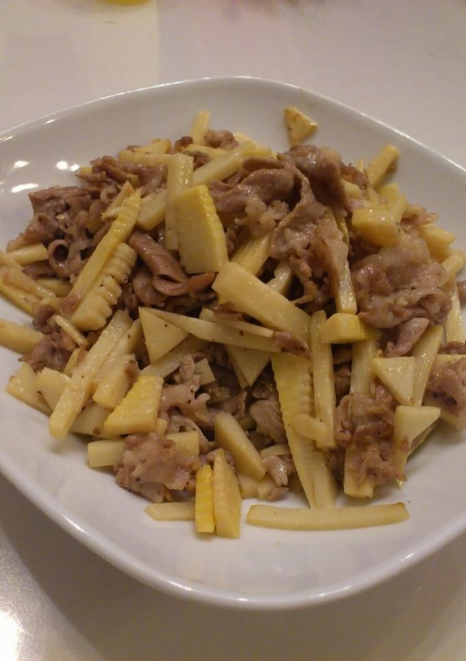 簡単♪たけのこと豚肉の塩炒め☆-レシピのメイン写真