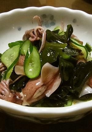 きゅうり.わかめ. ホタルイカの酢の物　-レシピのメイン写真
