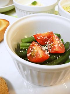 *朝食に*インゲンとミニトマトのサラダ*-レシピのメイン写真