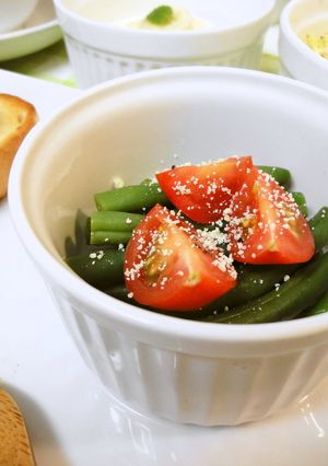＊朝食に＊インゲンとミニトマトのサラダ＊-レシピのメイン写真