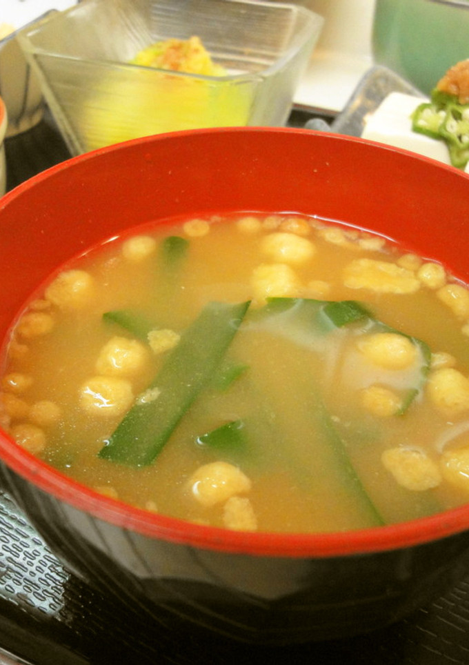 ＊減塩＊ニラと揚げ玉の味噌汁＊-レシピのメイン写真