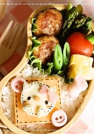 キャラ弁・ステッチが可愛い＊キティちゃん-レシピのメイン写真