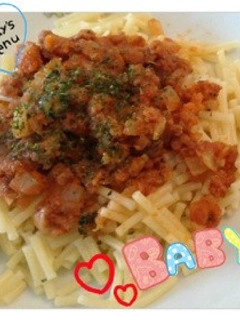 離乳食後期〜レンジで簡単♫ ミートソース-レシピのメイン写真