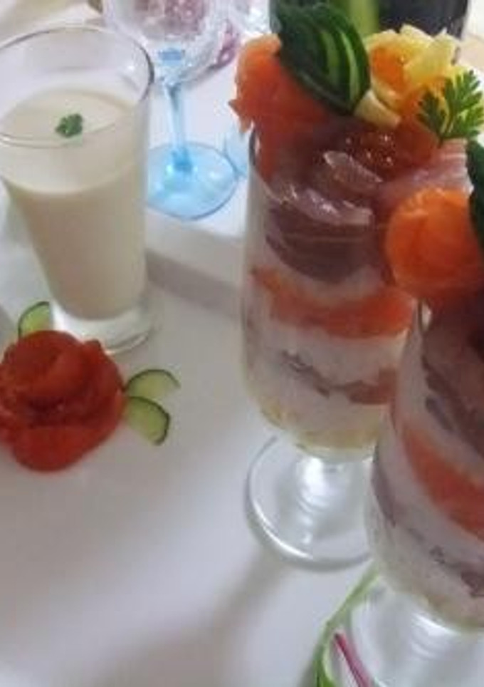 記念日に♪可愛いパフェ風ちらし寿司-レシピのメイン写真
