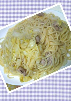 からくない!キャベツと豚肉ペペロンチーノ-レシピのメイン写真