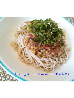 納豆*梅のさっぱり☆冷やしそばorうどん-レシピのメイン写真