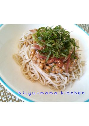 納豆＊梅のさっぱり☆冷やしそばorうどん-レシピのメイン写真