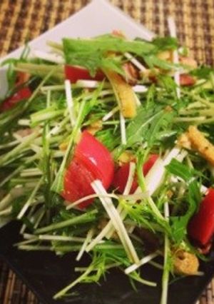 水菜のペッパーサラダ-レシピのメイン写真
