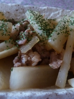 大根と豚こま切れの炒め物-レシピのメイン写真
