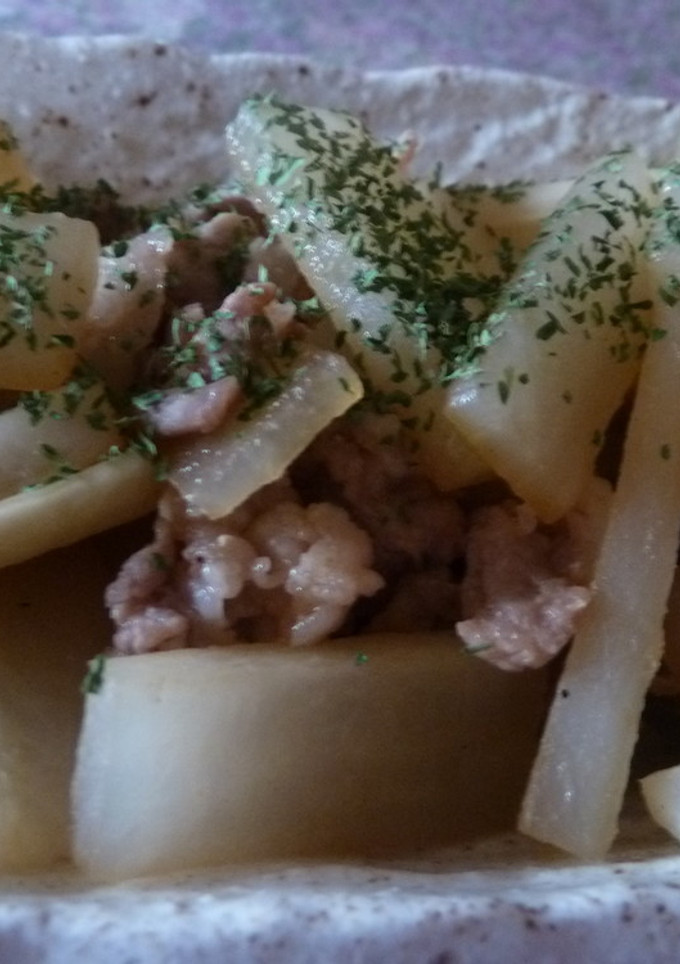大根と豚こま切れの炒め物-レシピのメイン写真