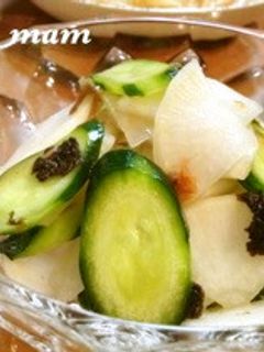 簡単★大根ときゅうりの浅漬け★梅風味-レシピのメイン写真