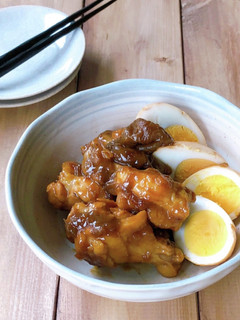 梅講師直伝♪鶏手羽元の煮物(梅酒煮)-レシピのメイン写真