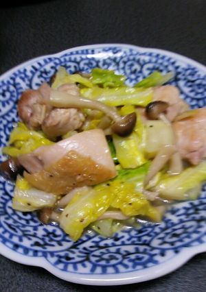 春キャベツと鶏肉の塩炒めガーリック風味-レシピのメイン写真