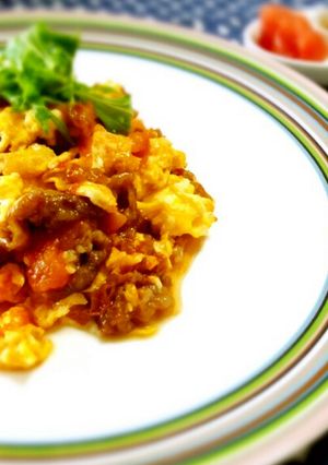 低糖質♪牛肉とトマトふんわり炒め♪-レシピのメイン写真