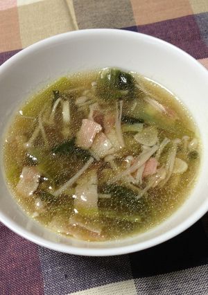 ♪青梗菜とベーコンのスタミナスープ♪-レシピのメイン写真