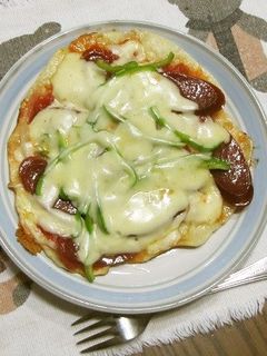 フライパンで簡単 お手軽ピザ-レシピのメイン写真