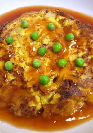 ポテトとコンビーフのあんかけ玉子焼き-レシピのメイン写真