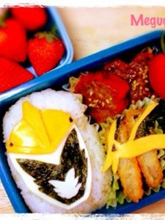 キョウリュウジャーゴールド☆簡単キャラ弁-レシピのメイン写真