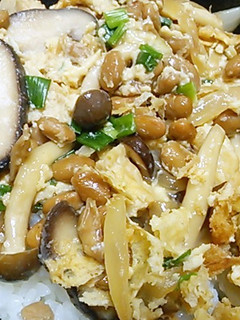 *きのこ納豆丼*-レシピのメイン写真