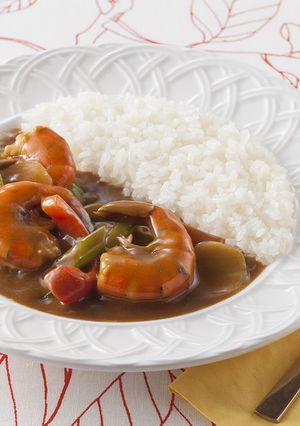 えびとセロリのグリーンカレー風炒めカレー-レシピのメイン写真