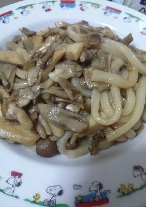 簡単！和風きのこ焼きうどん-レシピのメイン写真