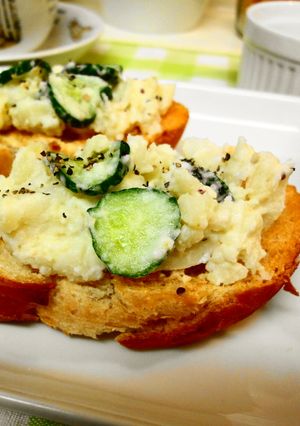 ＊簡単＊ポテトサラダのオープンサンド-レシピのメイン写真
