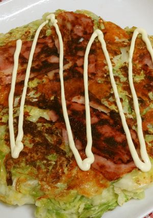 チーズ入りキャベツと山芋のふわとろ焼き-レシピのメイン写真
