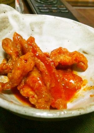安いよその①( ´艸`)鶏皮キムチ-レシピのメイン写真