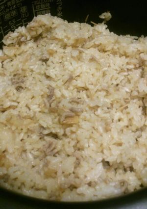 挽き肉となめたけのご飯-レシピのメイン写真