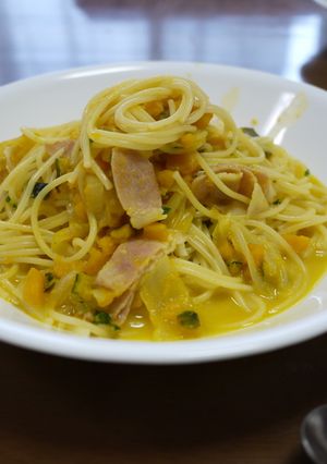カボチャクリームパスタ。-レシピのメイン写真
