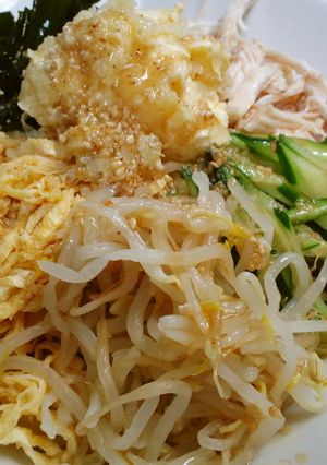 手作りタレで　ポテトサラダ入り冷やし中華-レシピのメイン写真