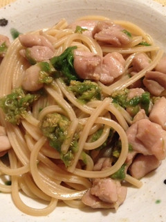 春の味♪ふきのとうと鶏の和風パスタ-レシピのメイン写真