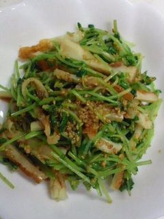 レンジで1分!豆苗と竹輪のポン酢和え-レシピのメイン写真