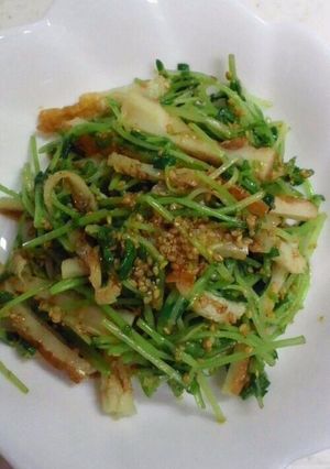 レンジで１分！豆苗と竹輪のポン酢和え-レシピのメイン写真