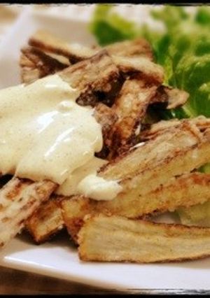 ごぼうチップス カレーマヨソース-レシピのメイン写真