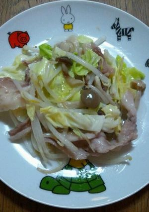 ルクエde豚肉蒸し野菜♪塩ダレがけ！-レシピのメイン写真