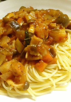 ラタトゥイユ風＊野菜たっぷりトマトパスタ-レシピのメイン写真